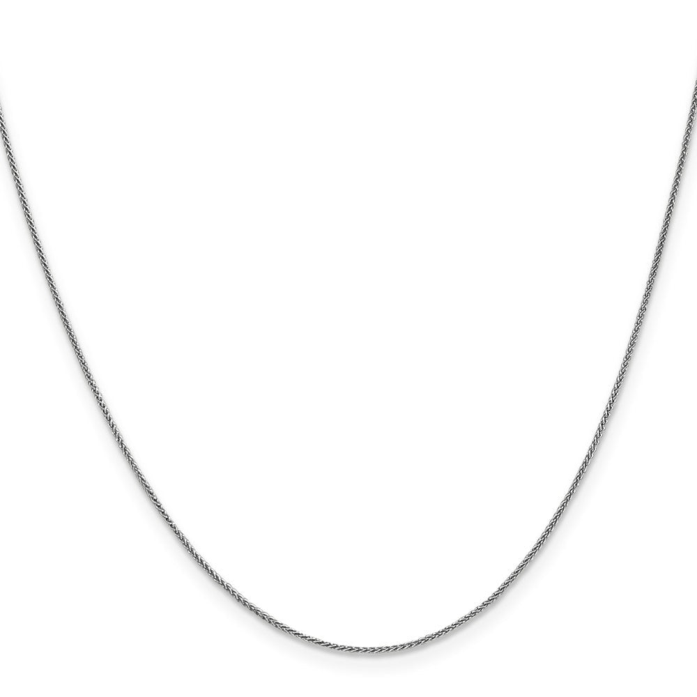 10K Weißgold.8mm Ährenkette Halskette