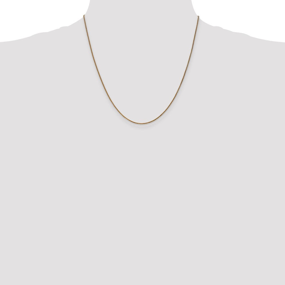 10K Gelbgold 1.25mm Diamantiert Ährenkette Halskette