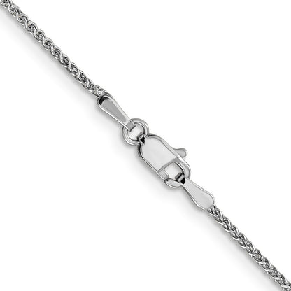 10K Weißgold 1.25mm Diamantiert Ährenkette Halskette