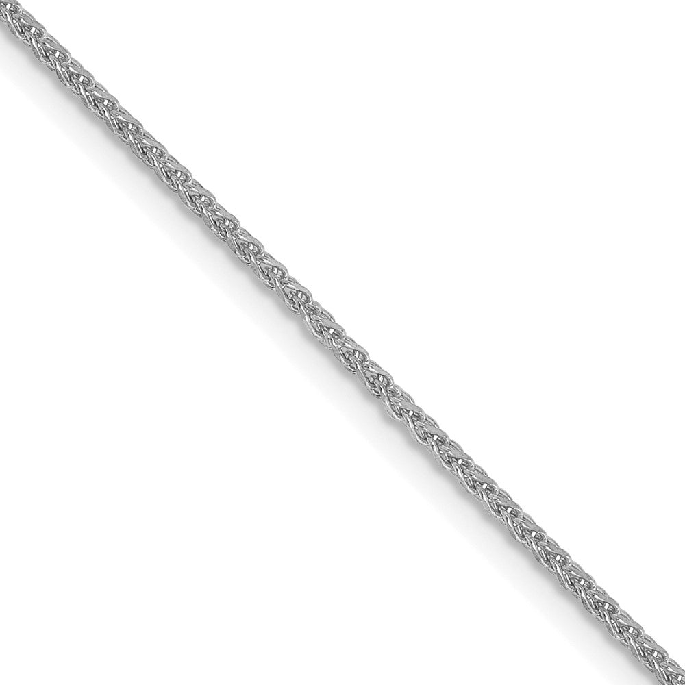 10K Weißgold 1.25mm Diamantiert Ährenkette Halskette