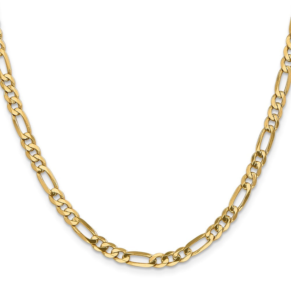 10K Gelbgold 4.75mm Flach Figaro Halskette