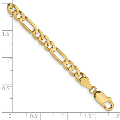 10K Gelbgold 4.75mm Flach Figaro Gliederarmband