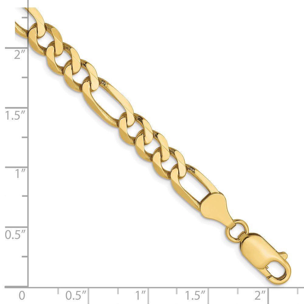 10K Gelbgold 6.25mm Flach Figaro Halskette