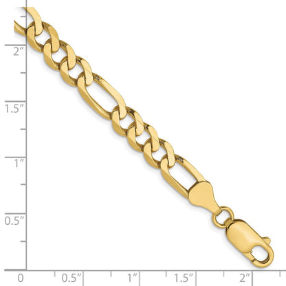 10K Gelbgold 6.25mm Flach Figaro Halskette