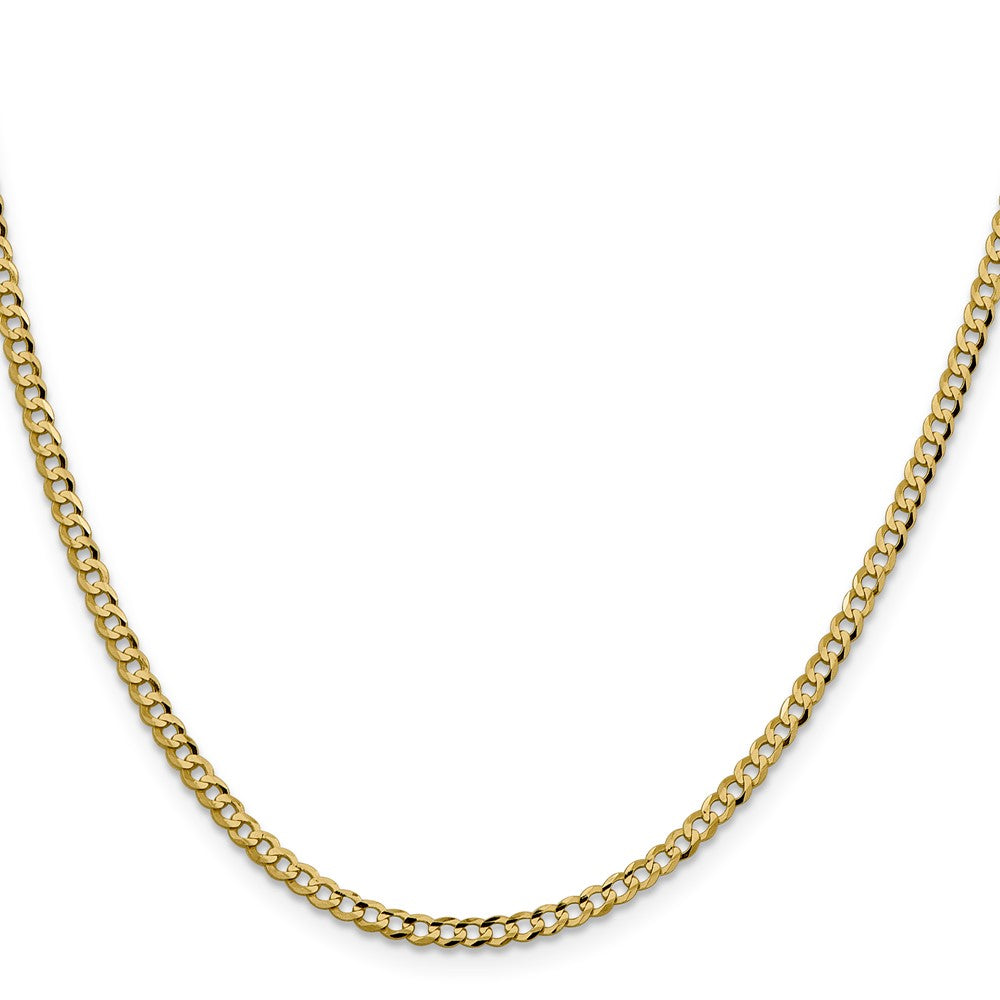 10K Gelbgold 3.1mm Leicht Flach Kubanisch Halskette