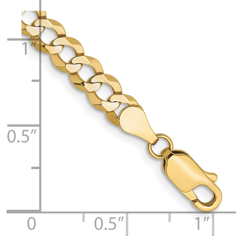10K Gelbgold 4.7mm Leicht Flach Kubanisch Gliederarmband