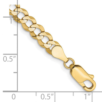 10K Gelbgold 4.7mm Leicht Flach Kubanisch Gliederarmband