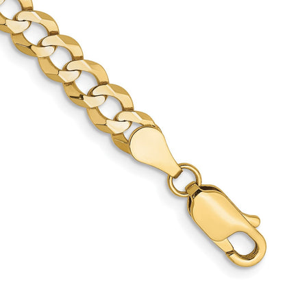 10K Gelbgold 4.7mm Leicht Flach Kubanisch Gliederarmband