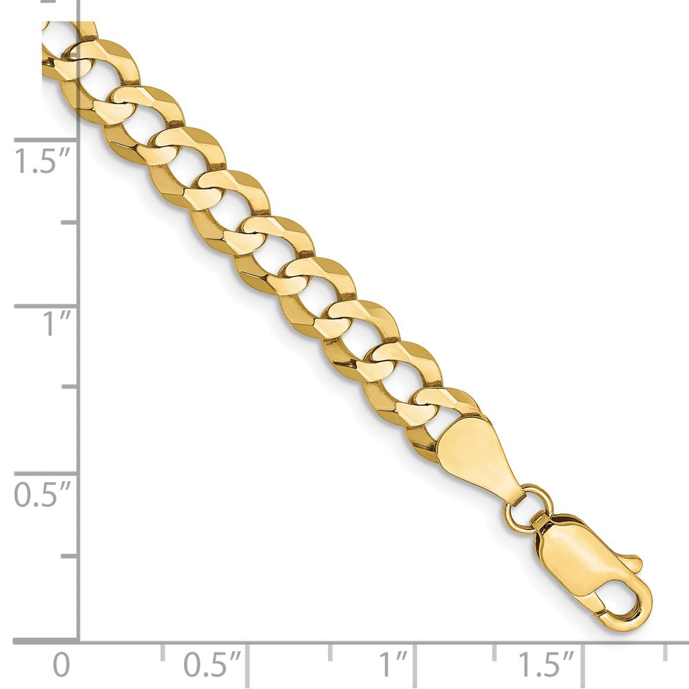 10K Gelbgold 5.9mm Leicht Flach Kubanisch Gliederarmband
