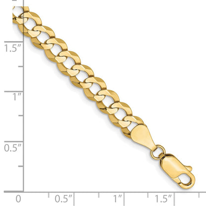 10K Gelbgold 5.9mm Leicht Flach Kubanisch Gliederarmband