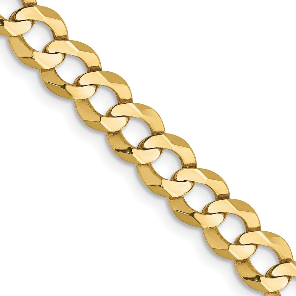 10K Gelbgold 5.9mm Leicht Flach Kubanisch Halskette