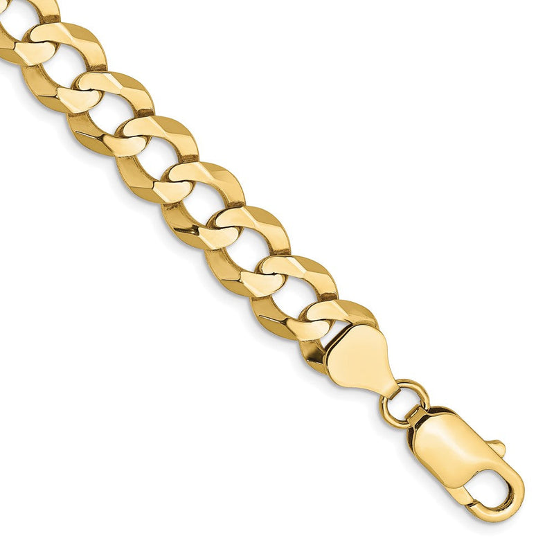 10K Gelbgold 8.3mm Leicht Flach Kubanisch Gliederarmband