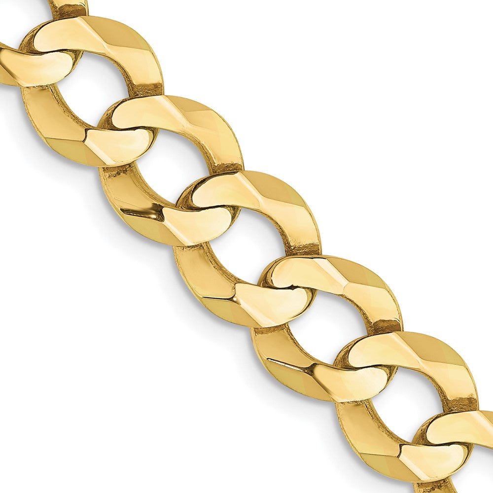 10K Gelbgold 9.4mm Leicht Flach Kubanisch Halskette