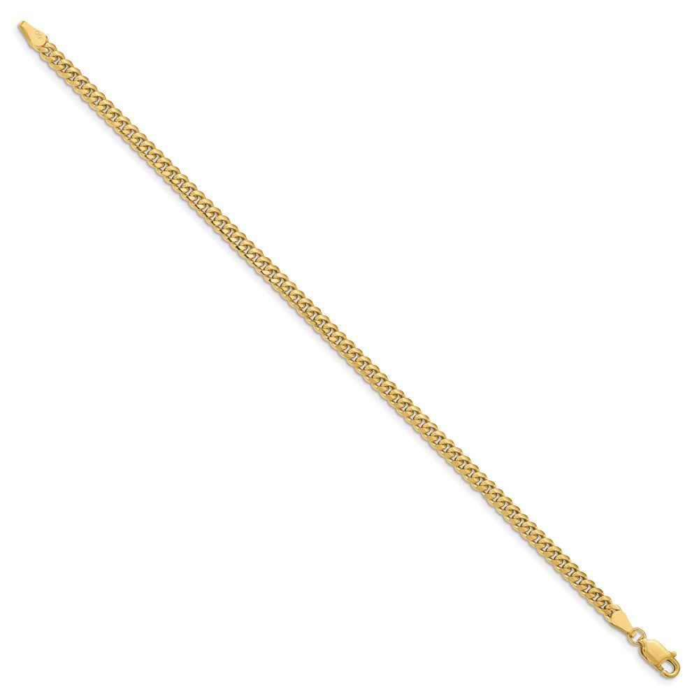 10K Gelbgold 3.5mm Massiv Miami Kubanisch Gliederarmband