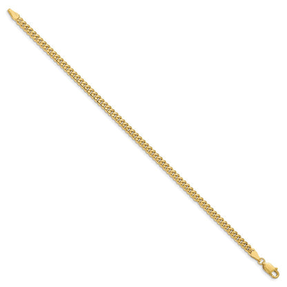 10K Gelbgold 3.5mm Massiv Miami Kubanisch Gliederarmband