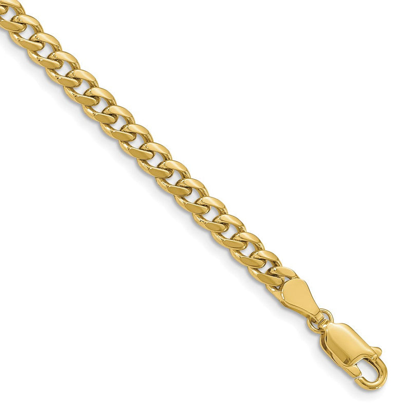 10K Gelbgold 4.25mm Massiv Miami Kubanisch Gliederarmband