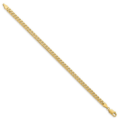 10K Gelbgold 4.3mm Massiv Miami Kubanisch Gliederarmband