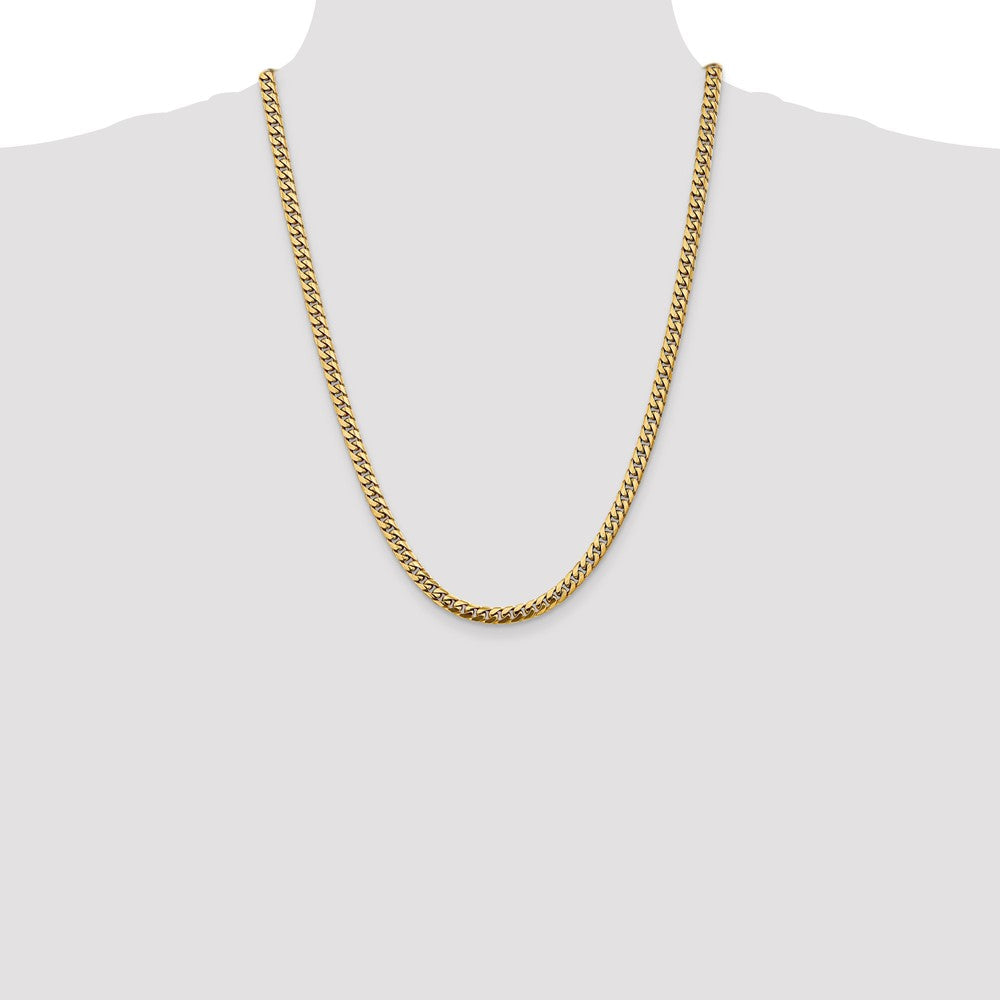 10K Gelbgold 5mm Massiv Miami Kubanisch Halskette