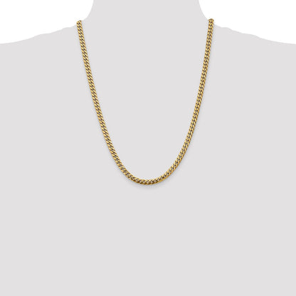 10K Gelbgold 5mm Massiv Miami Kubanisch Halskette