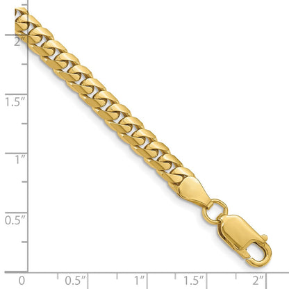 10K Gelbgold 5mm Massiv Miami Kubanisch Gliederarmband