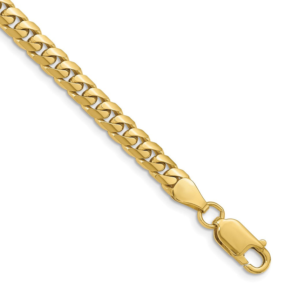 10K Gelbgold 5mm Massiv Miami Kubanisch Gliederarmband
