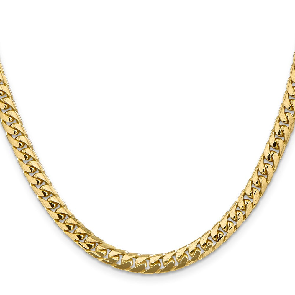 10K Gelbgold 5.5mm Massiv Miami Kubanisch Halskette