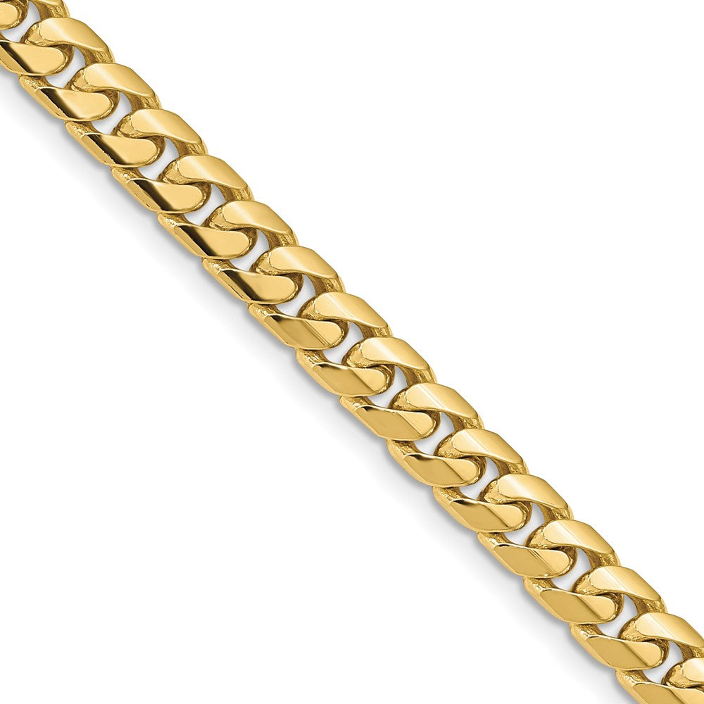 10K Gelbgold 5.5mm Massiv Miami Kubanisch Halskette