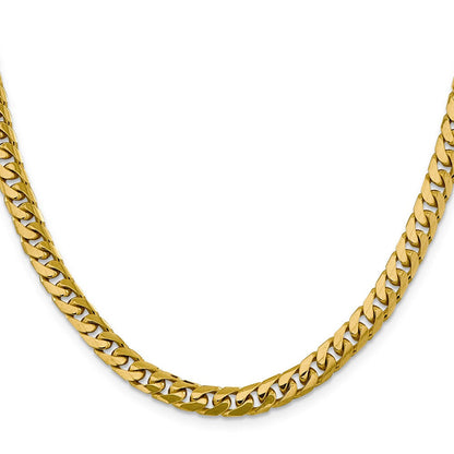 10K Gelbgold 6.25mm Massiv Miami Kubanisch Halskette