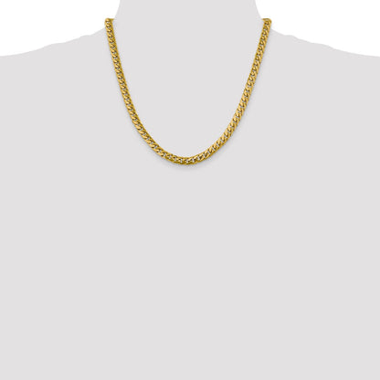 10K Gelbgold 6.25mm Massiv Miami Kubanisch Halskette