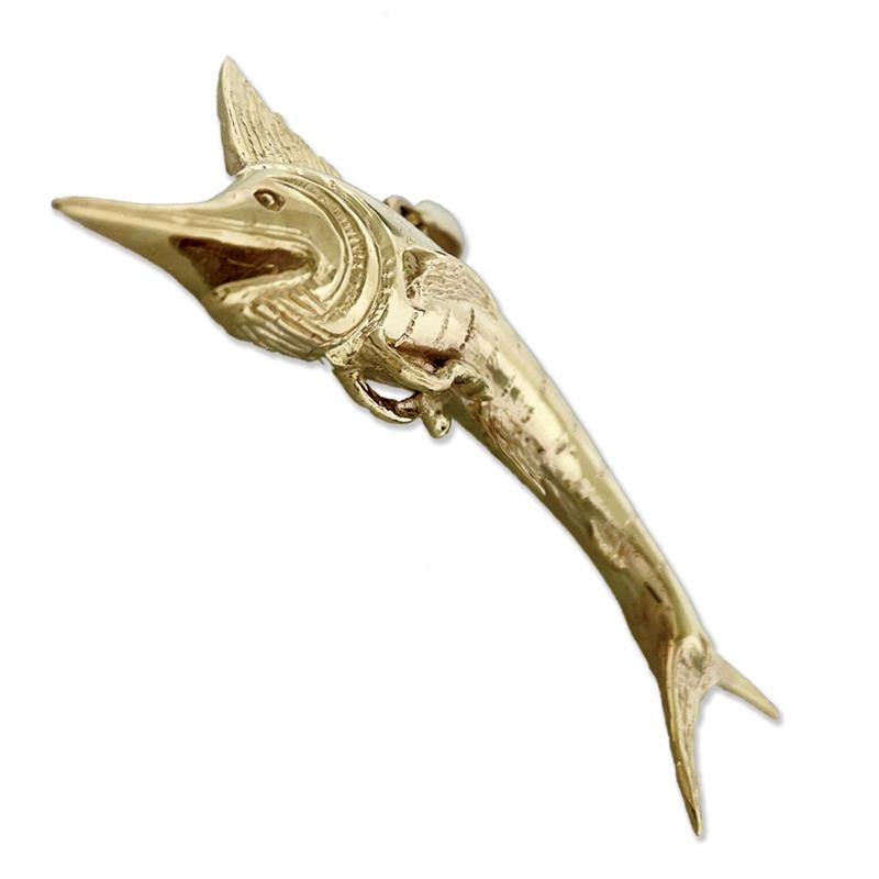 585 Gold 3-D Marlin-Anhänger