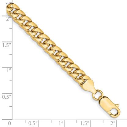 10K Gelbgold 6mm Halbmassiv Miami Kubanisch Gliederarmband