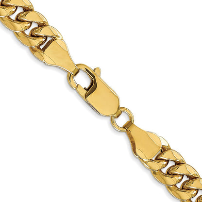 10K Gelbgold 6.75mm Halbmassiv Miami Kubanisch Halskette