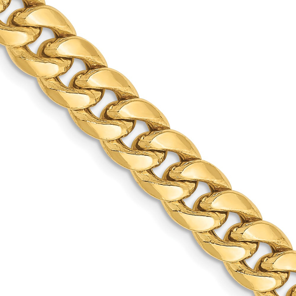 10K Gelbgold 6.75mm Halbmassiv Miami Kubanisch Halskette