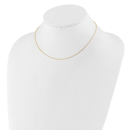 18 Zoll 10K Gelbgold.8mm Diamantiert Rund Ankerkette 1 Zoll+1 Zoll Verstellbar Halskette