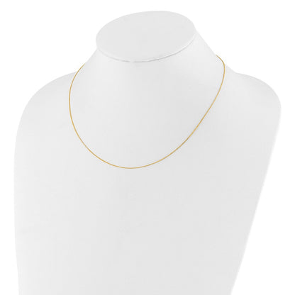 18 Zoll 10K Gelbgold.8mm Diamantiert Rund Ankerkette 1 Zoll+1 Zoll Verstellbar Halskette