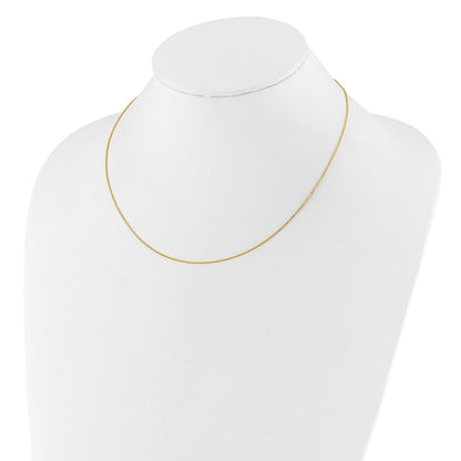 18 Zoll 10K Gelbgold.95mm Diamantiert Rund Ankerkette 1 Zoll+1 Zoll Verstellbar Halskette