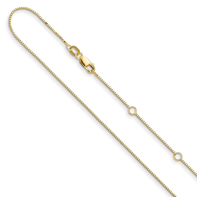 18 Zoll 10K Gelbgold.7mm Venezianer 1 Zoll+1 Zoll Verstellbar Halskette