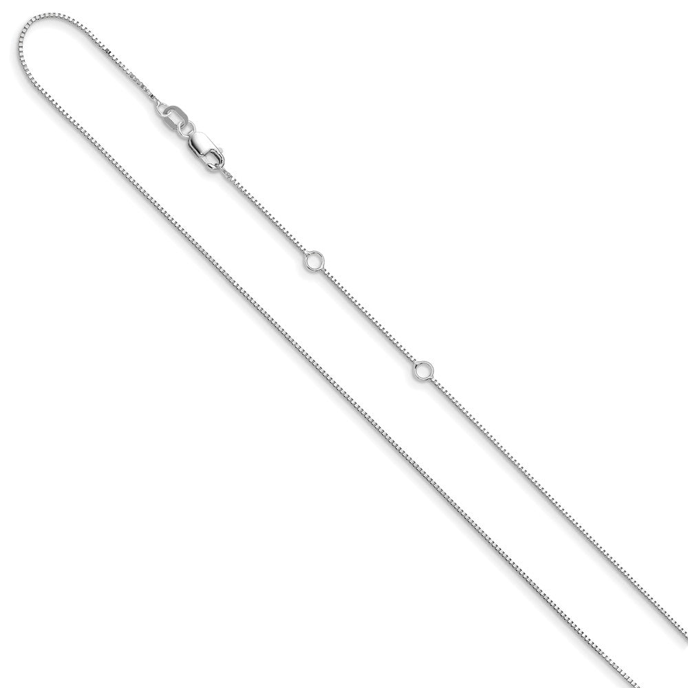 18 Zoll 10K Weißgold.7mm Venezianer 1 Zoll+1 Zoll Verstellbar Halskette