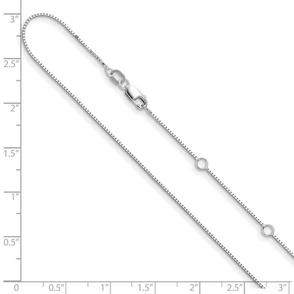 18 Zoll 10K Weißgold.7mm Venezianer 1 Zoll+1 Zoll Verstellbar Halskette