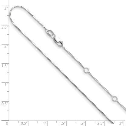 18 Zoll 10K Weißgold.7mm Venezianer 1 Zoll+1 Zoll Verstellbar Halskette