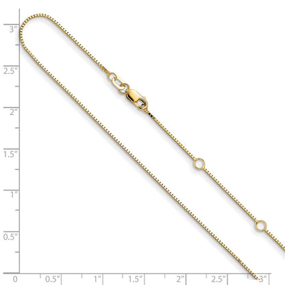 18 Zoll 10K Gelbgold.85mm Venezianer 1 Zoll+1 Zoll Verstellbar Halskette