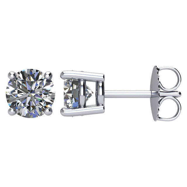Zertifiziert 1.0 ct Diamant Ohrstecker in 14kt Weißgold