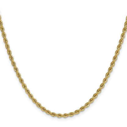 10K Gelbgold 2.75mm Massiv Normal Kordel Halskette