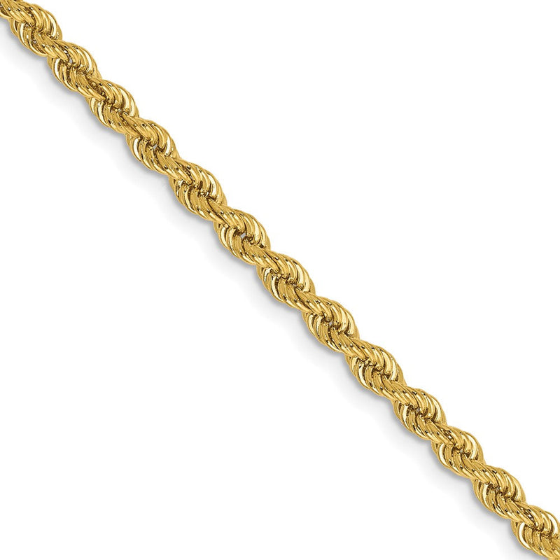 10K Gelbgold 2.75mm Massiv Normal Kordel Halskette