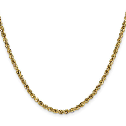 10K Gelbgold 3mm Massiv Normal Kordel Halskette