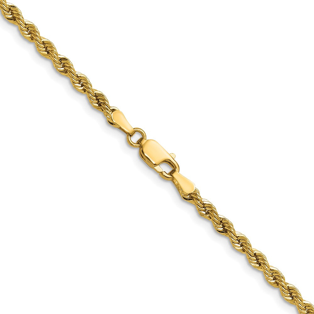 10K Gelbgold 3mm Massiv Normal Kordel Halskette