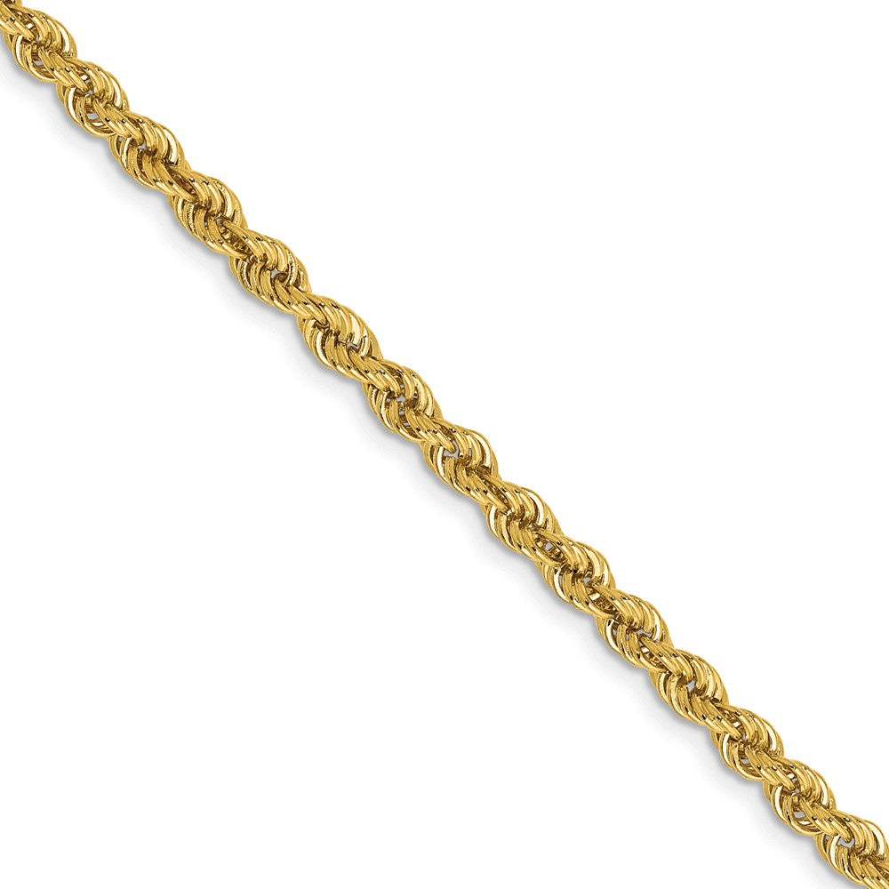 10K Gelbgold 3mm Massiv Normal Kordel Halskette