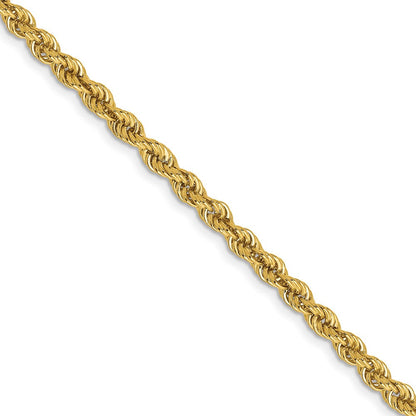 10K Gelbgold 3mm Massiv Normal Kordel Halskette
