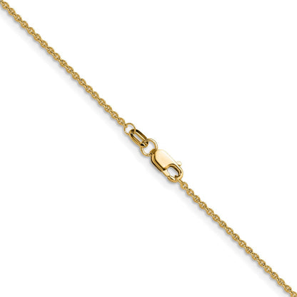 10K Gelbgold 1.4mm Flach Ankerkette Halskette