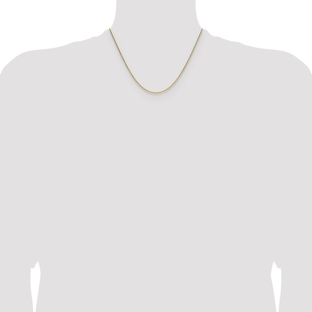 10K Gelbgold 1.4mm Flach Ankerkette Halskette